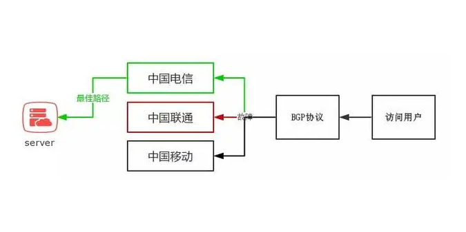 怎么知道服务器BGP网络有哪几条线路